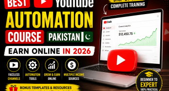 Best YouTube Automation Course Pakistan Earn Online 2026
